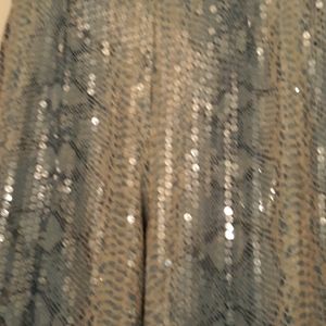 Ladies snake print sequin pants